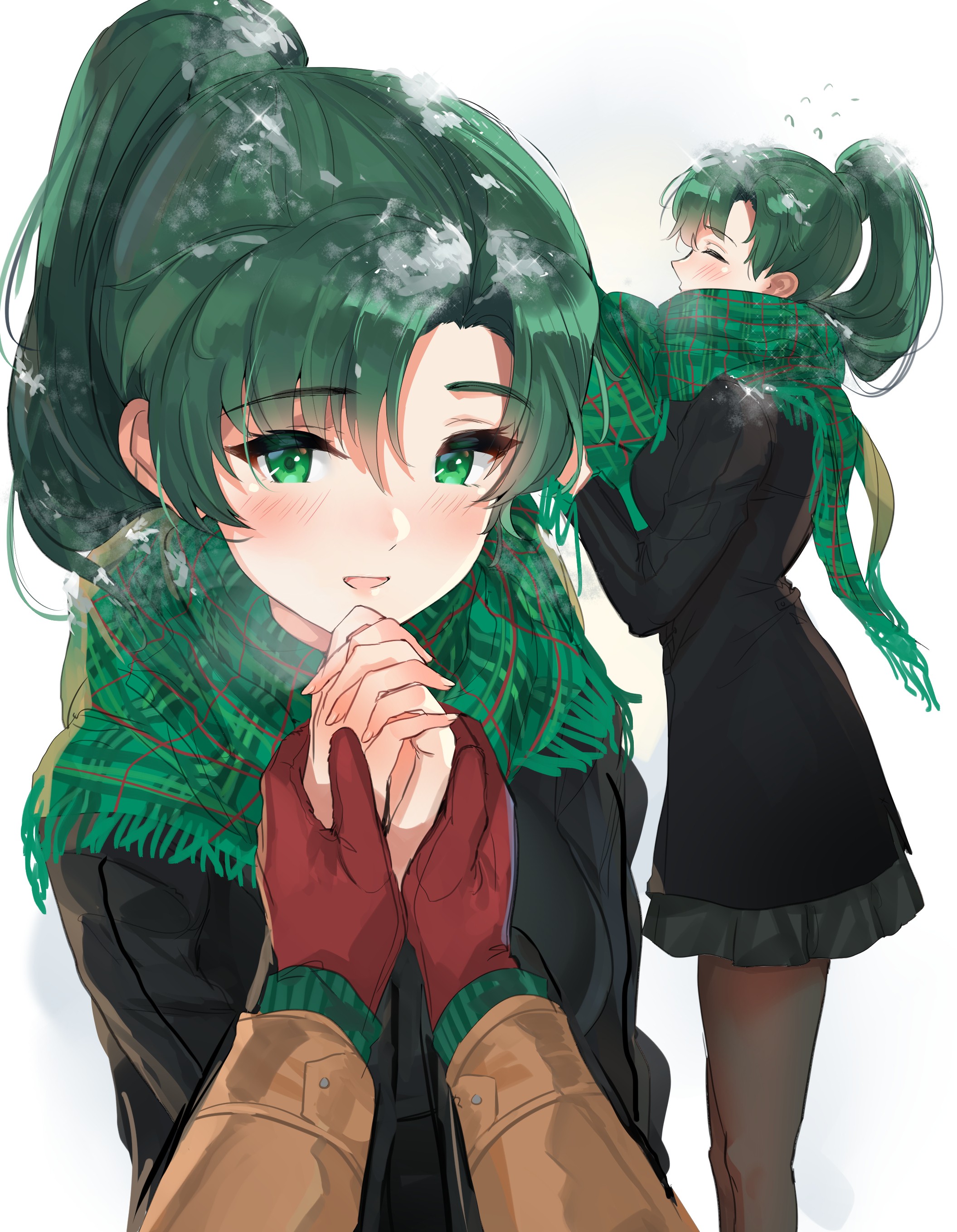【２次】緑色の髪の女の子のエロ画像