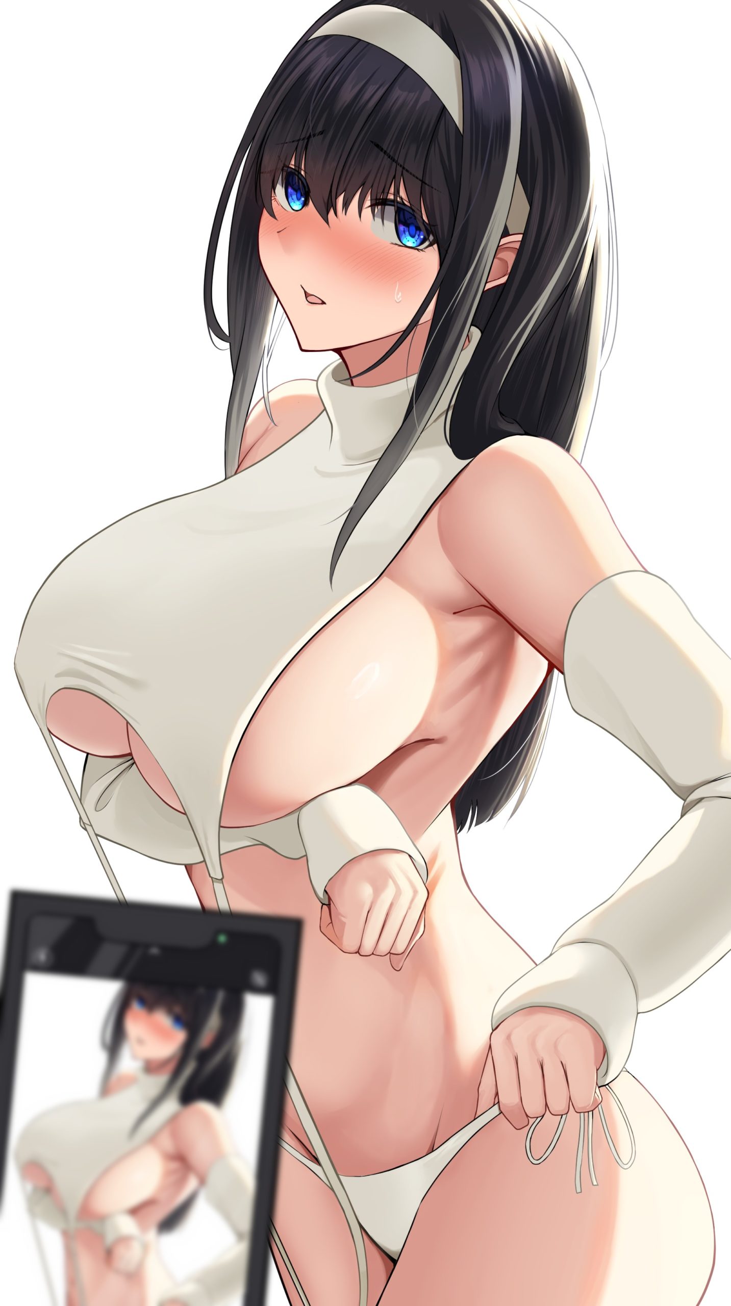 【２次】垂れ乳の女の子のエロ画像その６８